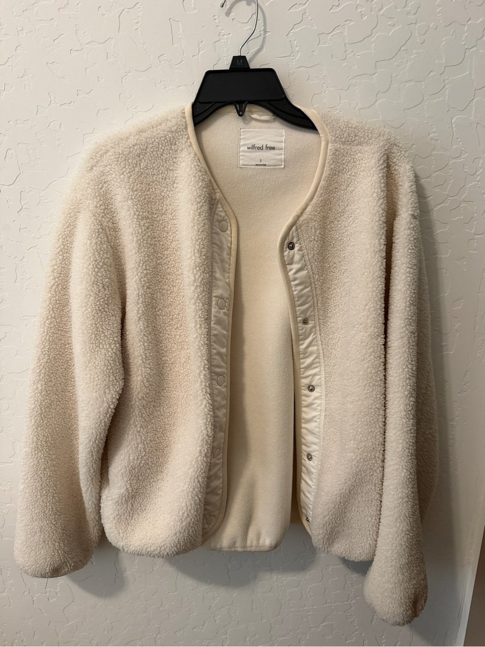 Aritzia Cream Sherpa Jacket